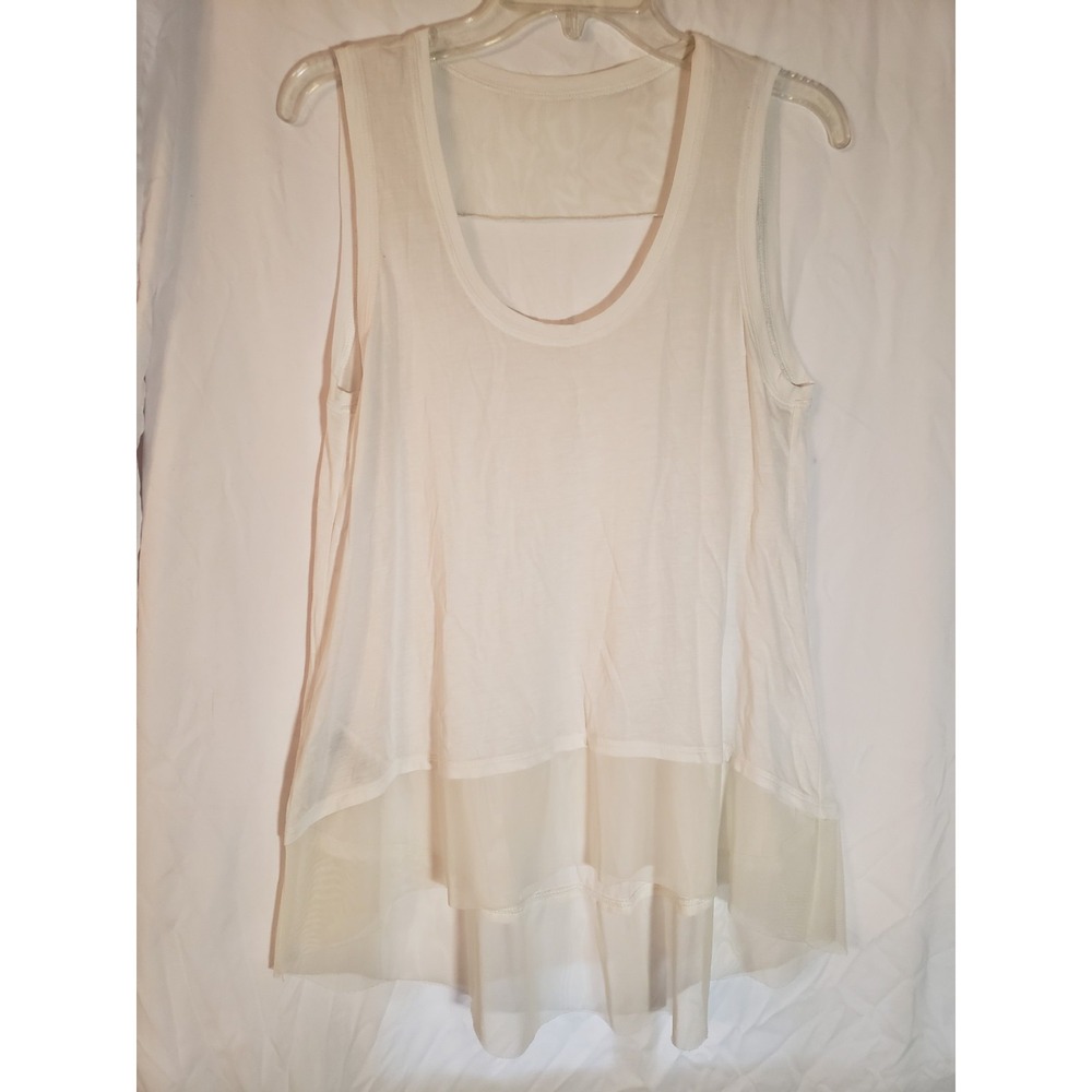 Women's Clover White Tank Top Size M